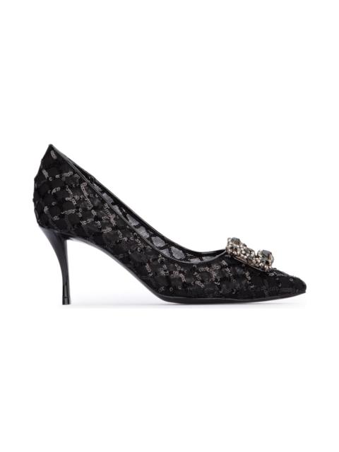 Roger Vivier Squin Embellished Slip-on Pumps