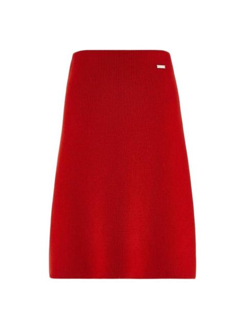 FERRAGAMO Ferragamo Red Knitted Knee-Length Skirt