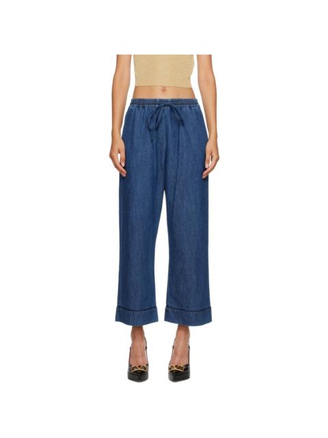 Valentino Blue Drawstring Jeans