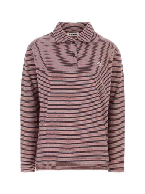 Jil Sander Jil Sander Women Embroidered Cotton Oversize Polo Shirt