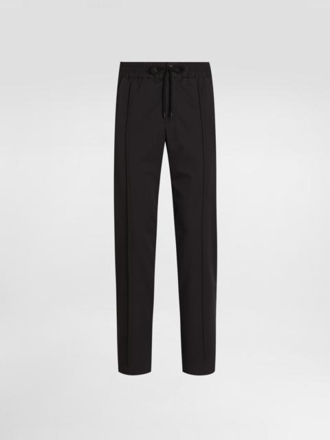 Dolce & Gabbana Wool canvas jogging trousers