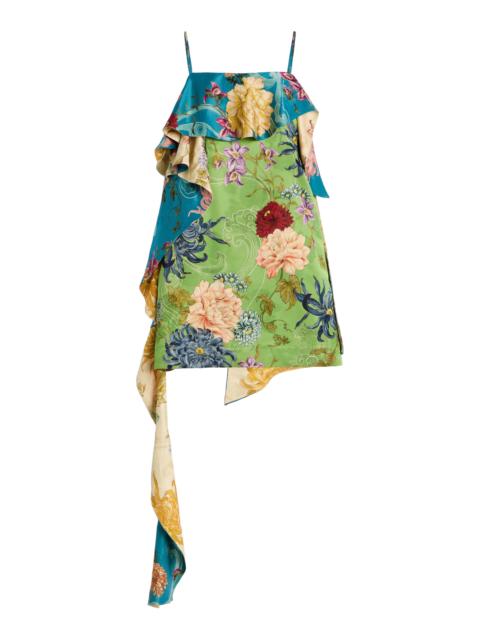 ALÉMAIS Avery Spliced Satin Mini Dress multi