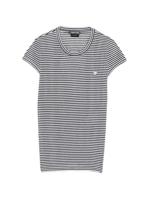 TOM FORD Tom Ford Women Striped Viscose T-Shirt