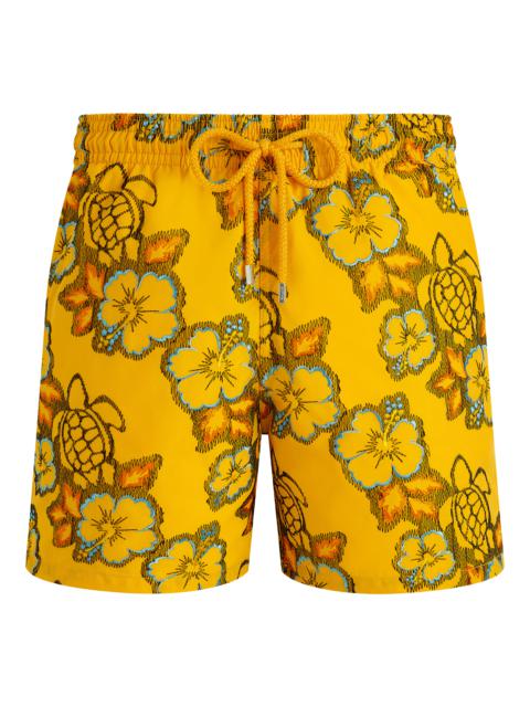Vilebrequin Men Swim Trunks Embroidered Hibiscus - Limited Edition