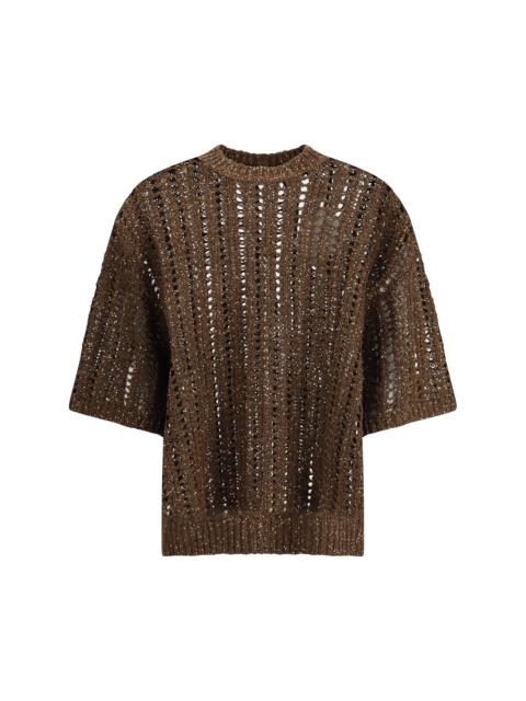 Brunello Cucinelli Women Sweater In Perforated Knit