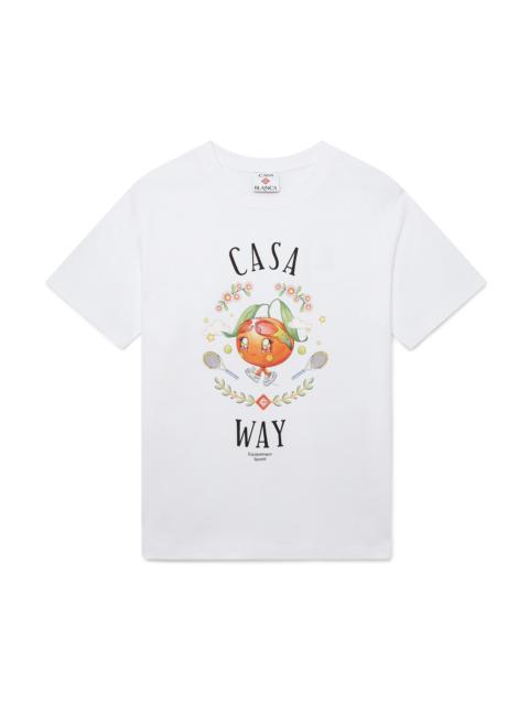 CASABLANCA Casa Way Orange Mascot Short Sleeve T-Shirt | Casablanca Paris