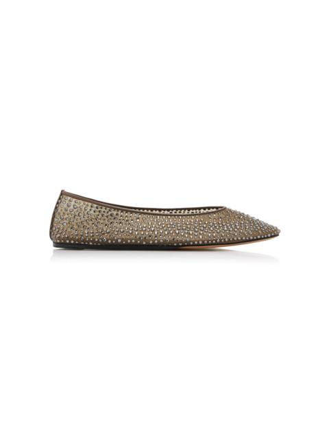 LE MONDE BÉRYL Luna Studded Mesh Ballet Flats grey
