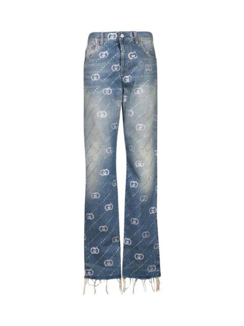 Gg Crossover Crystals Jeans