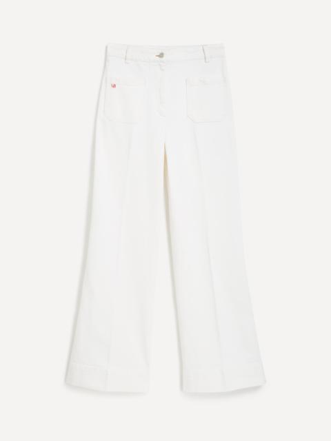 Victoria Beckham Alina High Waist Jeans in Washed White