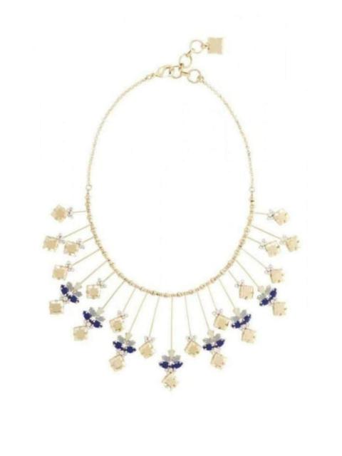 Other Designers Square Stone Sunburst Necklace