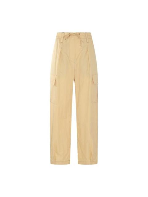 Brunello Cucinelli Brunello Cucinelli Wolight Yellow Relaxed Trousers
