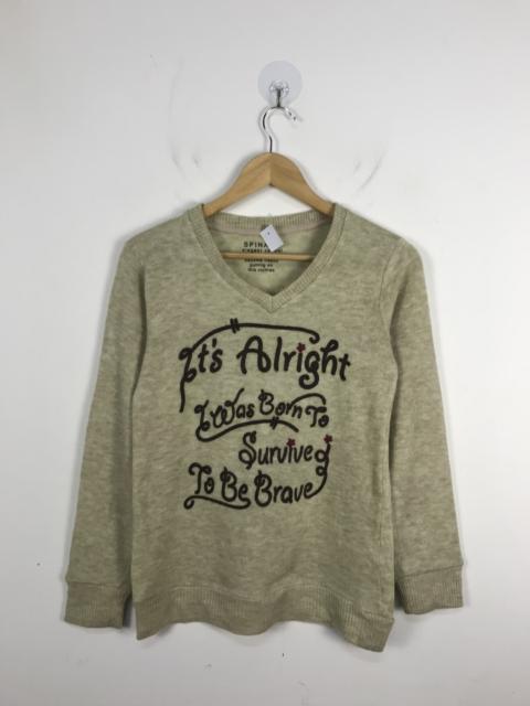 Other Designers Japanese Brand - Spinash Motivational Quote Word's Knitted Pullover #2954