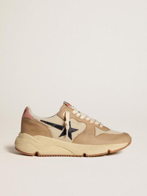 Golden Goose Running Sole LTD in nylon and nubuck with leather star and heel tab