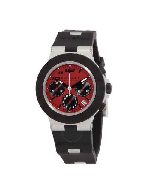 BVLGARI Bvlgari Aluminium Chronograph Automatic Red Dial Men's Watch 103701