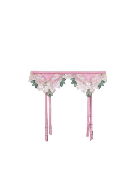 Fleur du Mal Jardin Embroidery Garter Belt