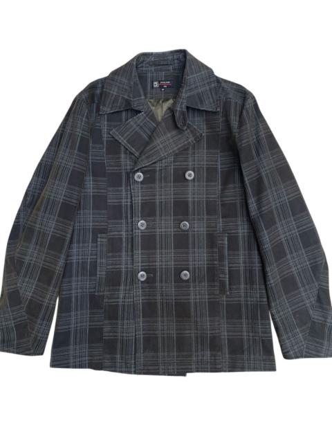 Other Designers Vintage Michel Klein Homme Plaid Double-Breasted Jacket