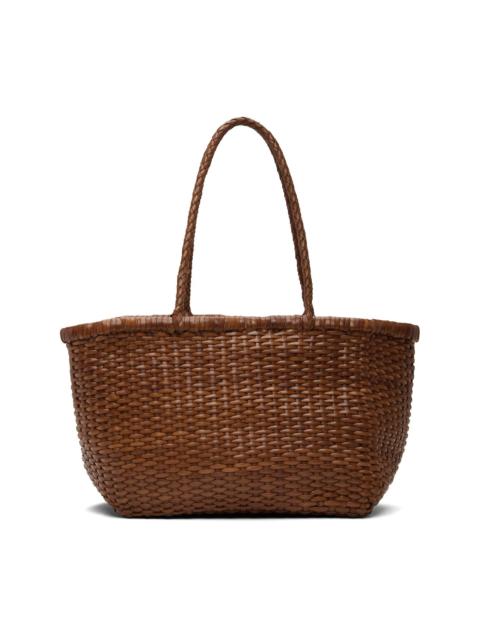 DRAGON DIFFUSION Tan Basket Weave Small Tote