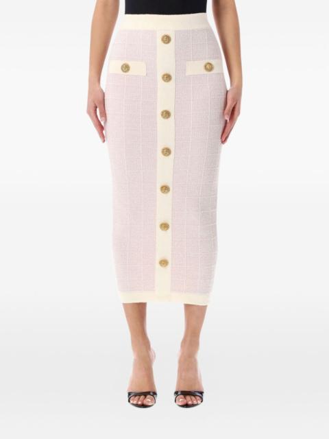 Balmain Tweed Long Skirt