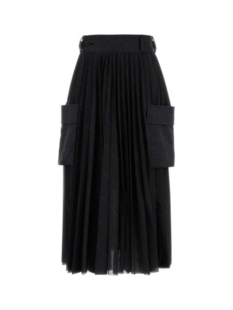 sacai Sacai Women Embroidered Polyester Skirt
