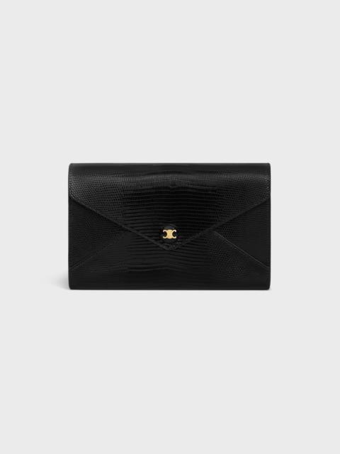 CELINE ENVELOPE WALLET ON CHAIN IN lizard
