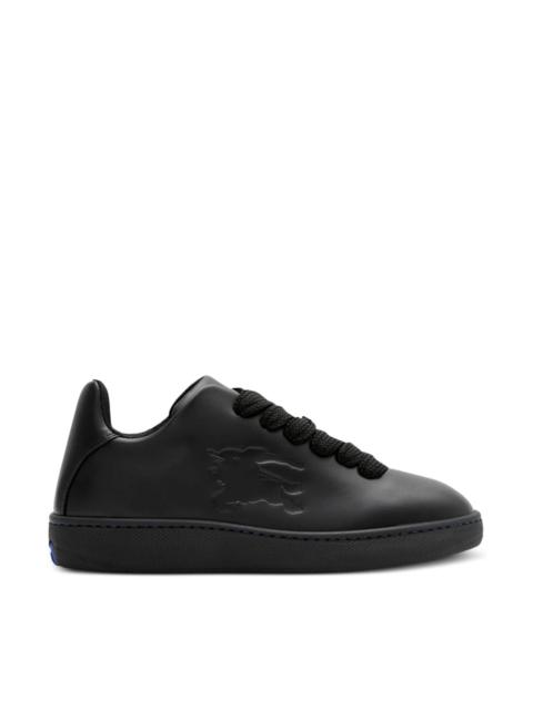 Burberry BOX LOGO-EMBOSSED LEATHER SNEAKERS