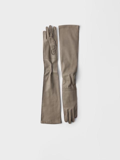 Prada Leather Long Gloves