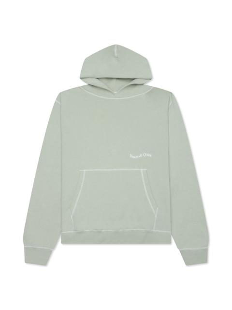 Museum of Peace & Quiet WORDMARK REVERSE STITCHED HOODIE - SAGE
