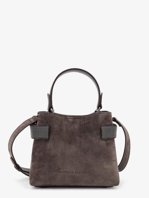 Brunello Cucinelli Brunello Cucinelli Suede Crossbody Bag Grey Women
