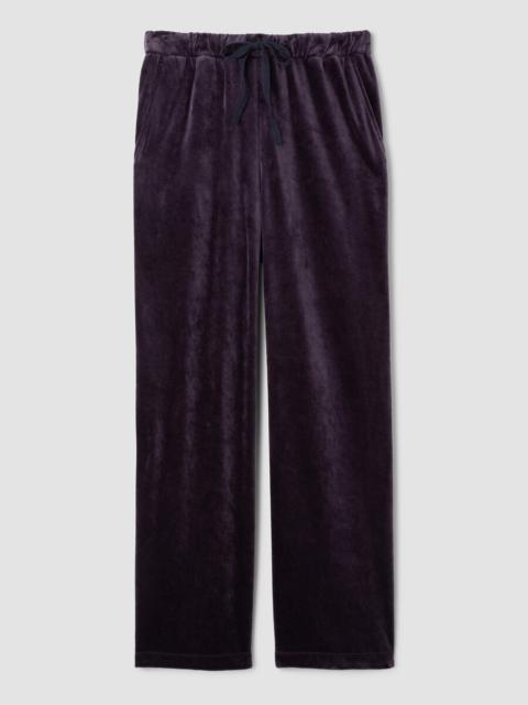 EILEEN FISHER Cozy Velour Knit Wide-Leg Pant