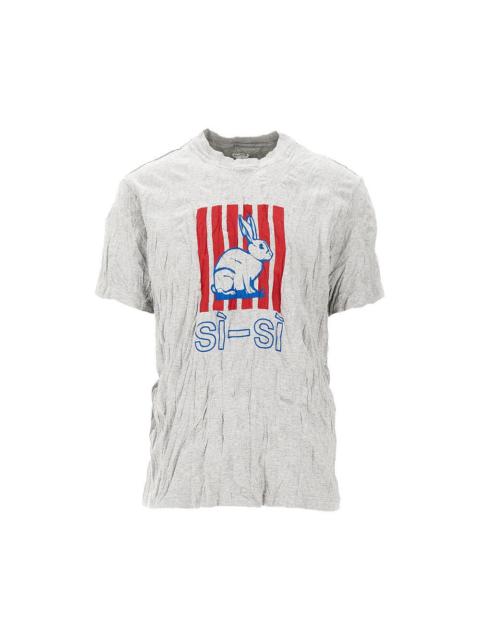 Bottega Veneta RABBIT PRINT FROISSÉ JERSEY T-SHIRT