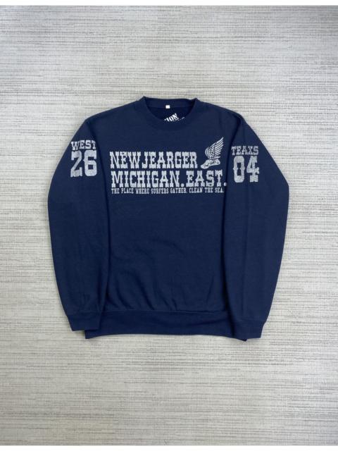 Other Designers Japanese Brand - Vintage New Jearger Michigan Back Hit Print Sweatshirt