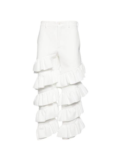 ruffled crop trousers