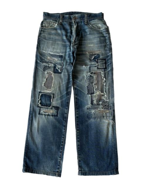 Other Designers Archival Clothing - RARE🔥PATCHWORK MADE IN JAPAN SANTA FE DISTRESS DENIM JEANS