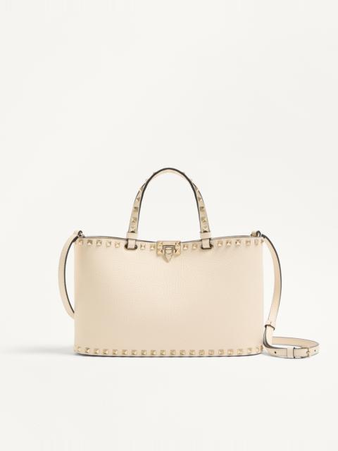 Valentino VALENTINO GARAVANI ROCKSTUD SMALL SHOPPING BAG IN GRAINY CALFSKIN