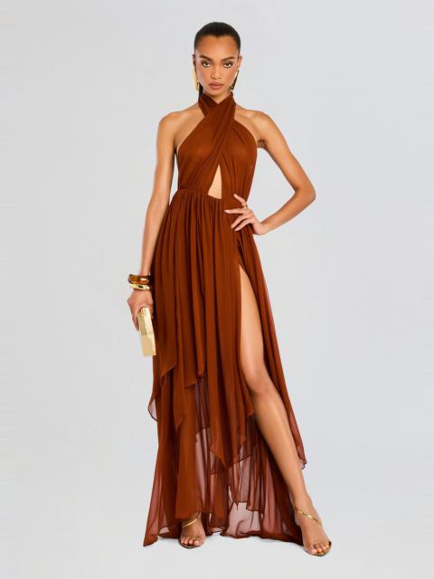 RETROFÊTE INA SILK CHIFFON DRESS