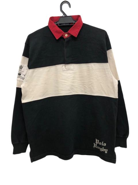 Polo Ralph Lauren 90s 🔥 POLO RUGBY TRICOLOUR SLEEVE PATCH LOGO