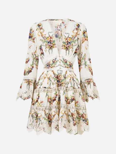 CAMILLA TIERED DRESS WITH RUFFLE FRILL SLEEVES