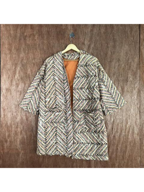 Other Designers Designer - Patterned Long Cardigan #3556