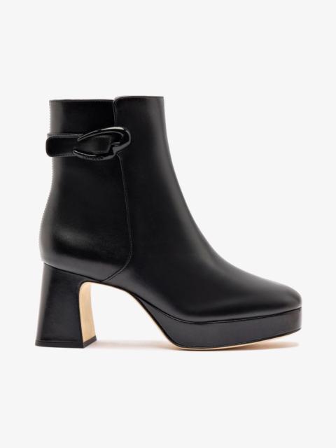 Larroudé Dolly Verona Low Boot In Black Leather