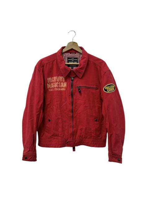 Other Designers Vintage - Vtg Yellow Corn Sledge Hammer Highway Magican Racing Jacket