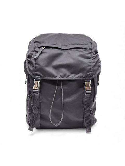 Prada Tessuto Nylon Montagna Double Buckle Backpack Black - New