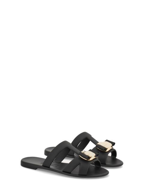FERRAGAMO FERRAGAMO Lilou Slide Sandal (Women) in Nero at Nordstrom
