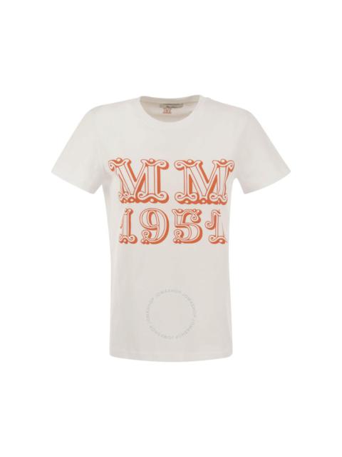 Max Mara Max Mara Ladies Optical White 1951 Mincio Cotton T-Shirt