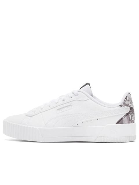 PUMA (WMNS) PUMA Carina Crew Untamed Su For Casual Shoes White/Black 375960-02