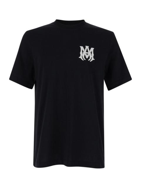 AMIRI Amiri Men Black T-Shirt With Contrasting Monogram In Cotton Man