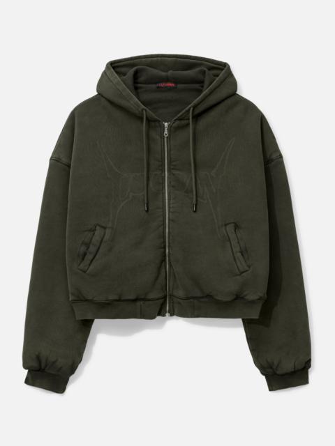 LU'U DAN WASHED OUT ZIP UP HOODIE