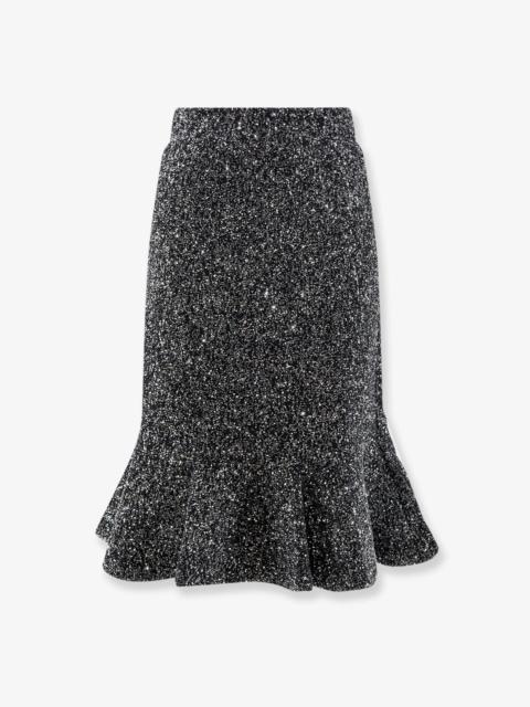 Dior Dior Women Skirt With Godets And All-Over Sequin Motif