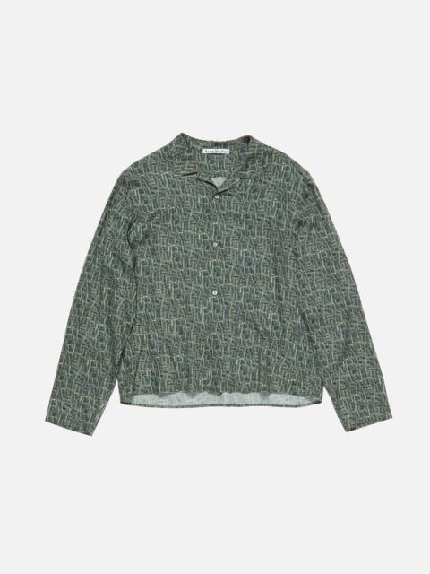 Acne Studios Monogram Button-Up Shirt - Blue multi