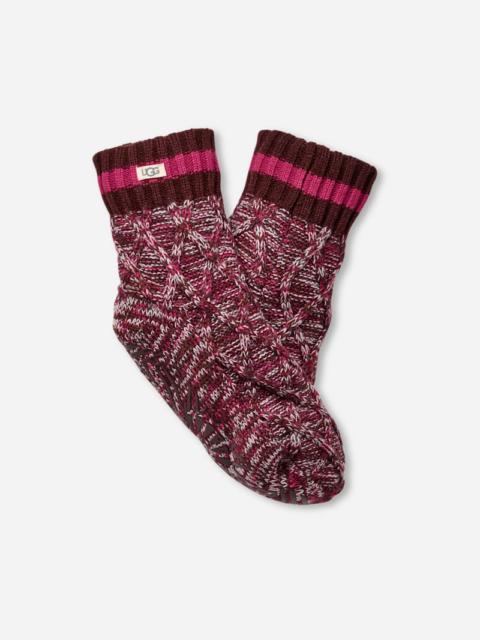 UGG ® Women's Deedee Fleece Lined Quarter II Acrylic Blend in Wild Grape/Chroma Pink Melange