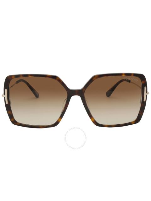 TOM FORD Tom Ford Joanna Brown Gradient Butterfly Ladies Sunglasses FT1039 52F 59